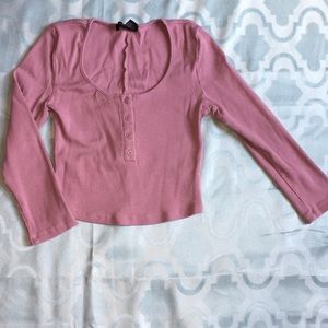 Purple sweater crop top